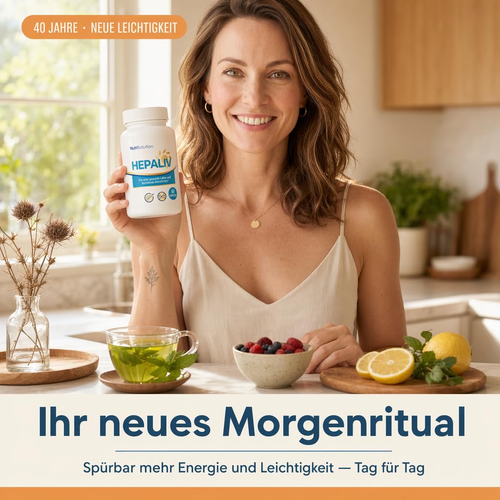 NutriSolution Hépaliv -Kapseln - Detox-Formel mit Mariendistel, Desmodium & Grüntee für gesundheit, Gewichtsmanagement & Fettverbrennung - 60 Kapseln (1)