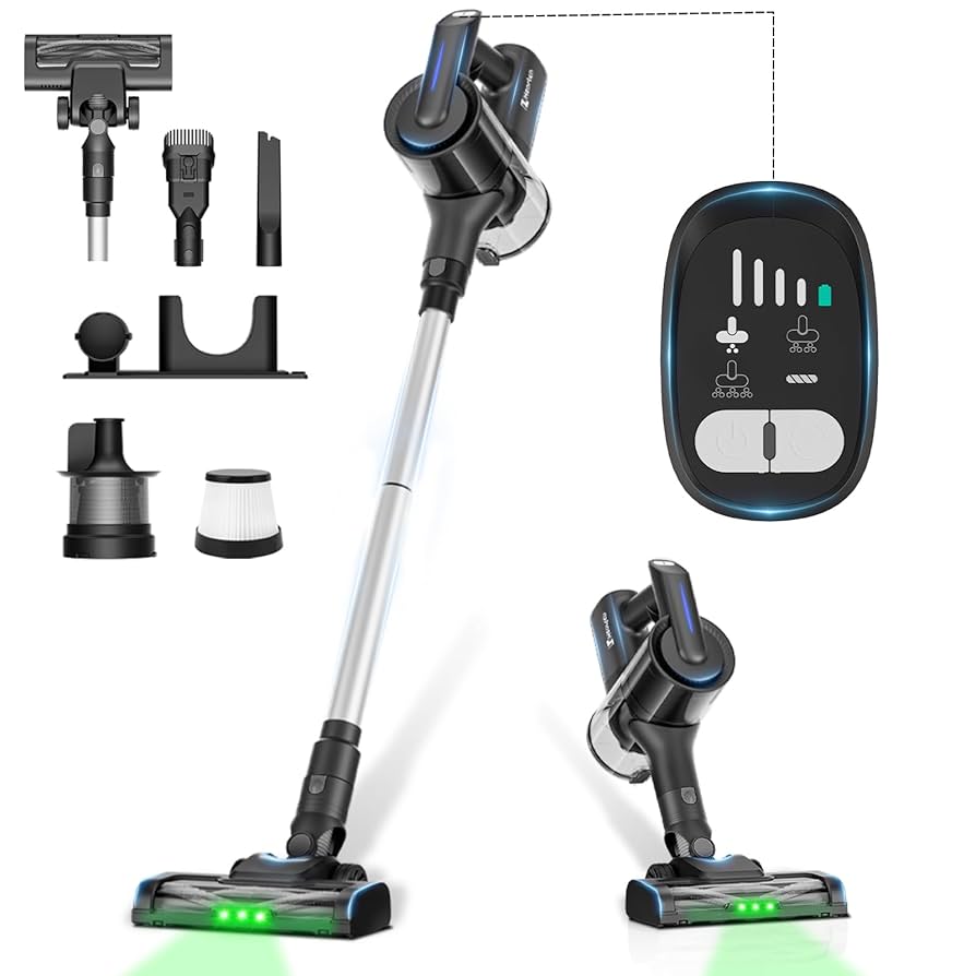 掃除機 コードレス【55000PA超強力吸引a・自立式設計・グリーンLED Amazon | Hearten 掃除機 コードレス【55000PA超強力吸引・自立