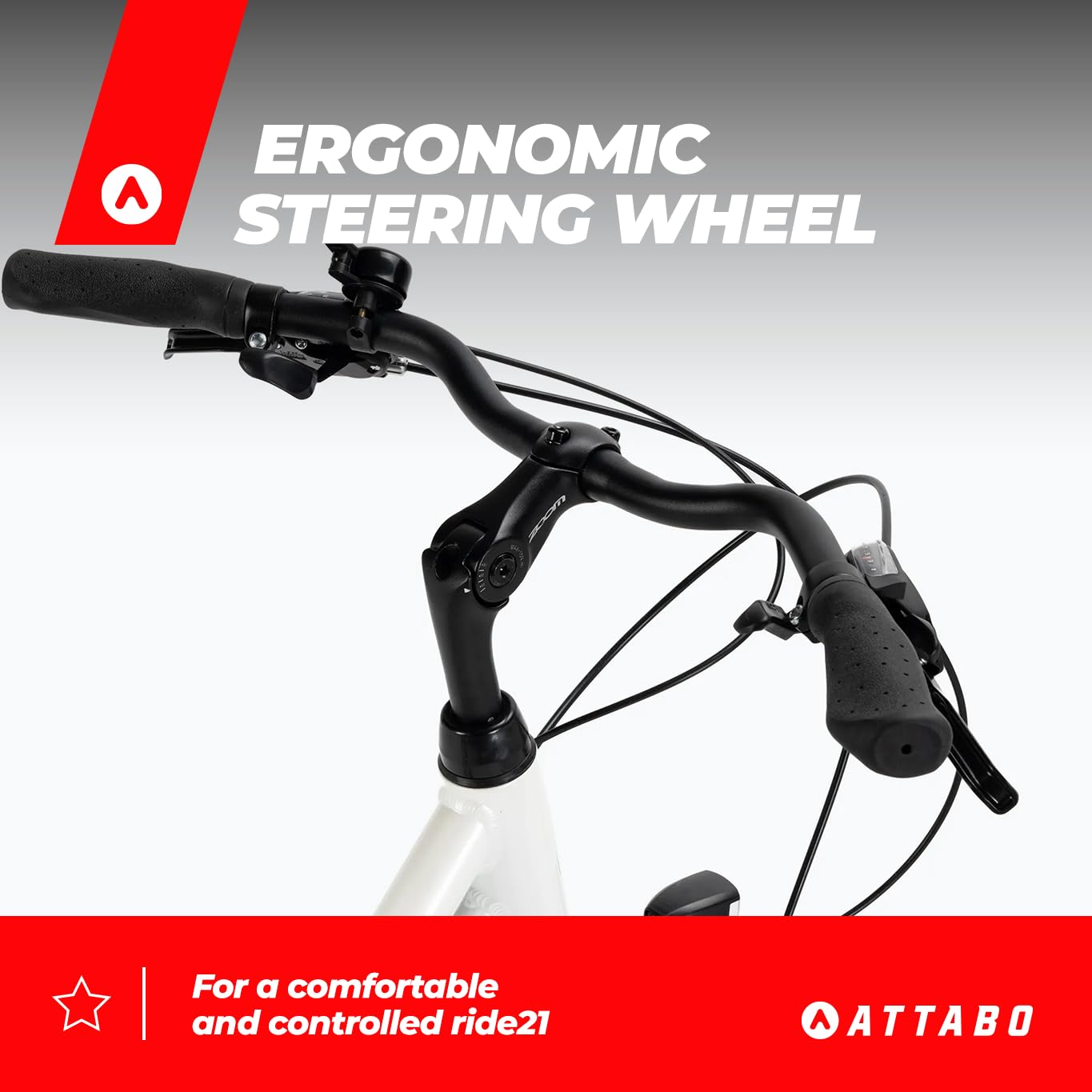 ATTABO Trekking Fahrrad Damen 17-19 Zoll Rahmen 28 Zoll Räder V-Brake Bremsen Ergonomischer Lenker