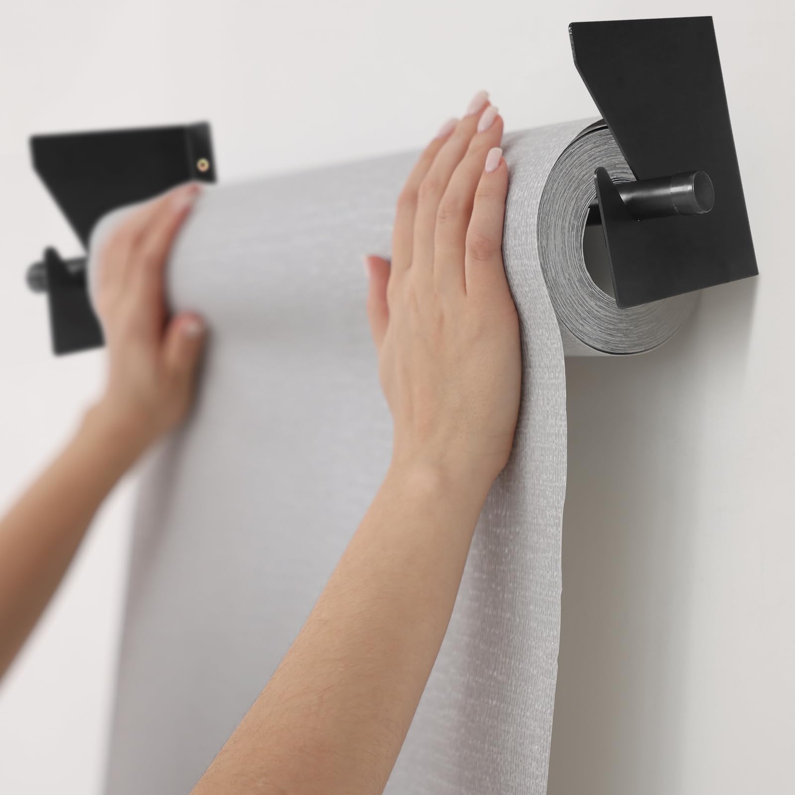 MorningRo 152,4 cm Papierrollenhalter, Geschenkpapier, Wandmontage, Rollenhalter, verstellbar, zuverlässig, Kraftpapierspender für Vinyl, Kraftpapier oder andere gerollte Materialien