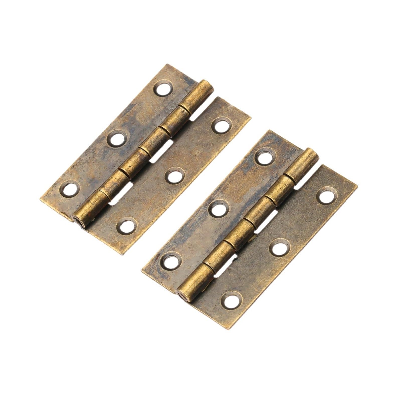 Evdmgzjapstj One Color Folding Door Hinge,2Pcs Furniture Cabinet Drawer Butt Antique Bronze Decorative Hinges For Jewelry Wooden Box Hardware 50X28mm