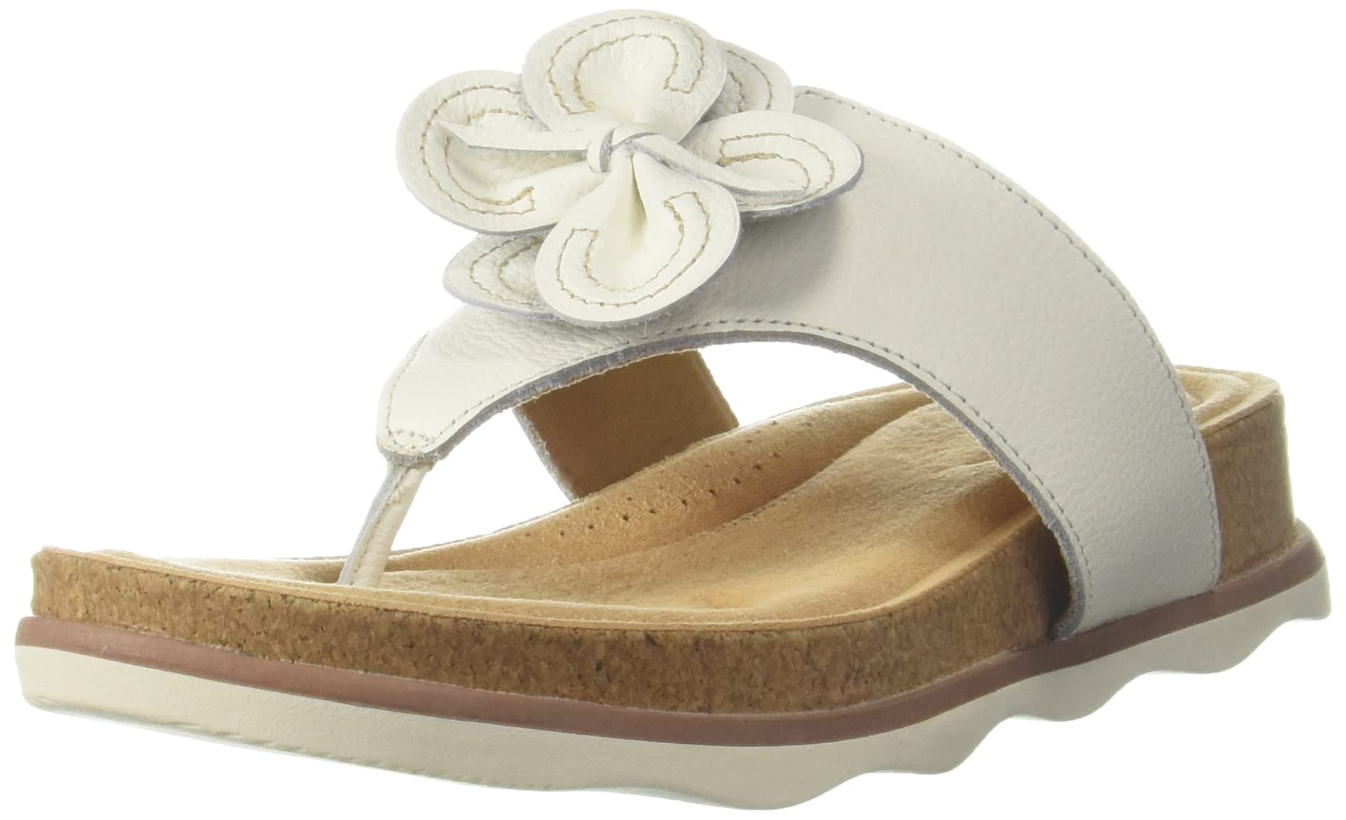 ClarksWomen's 26165104 White Flat Sandal