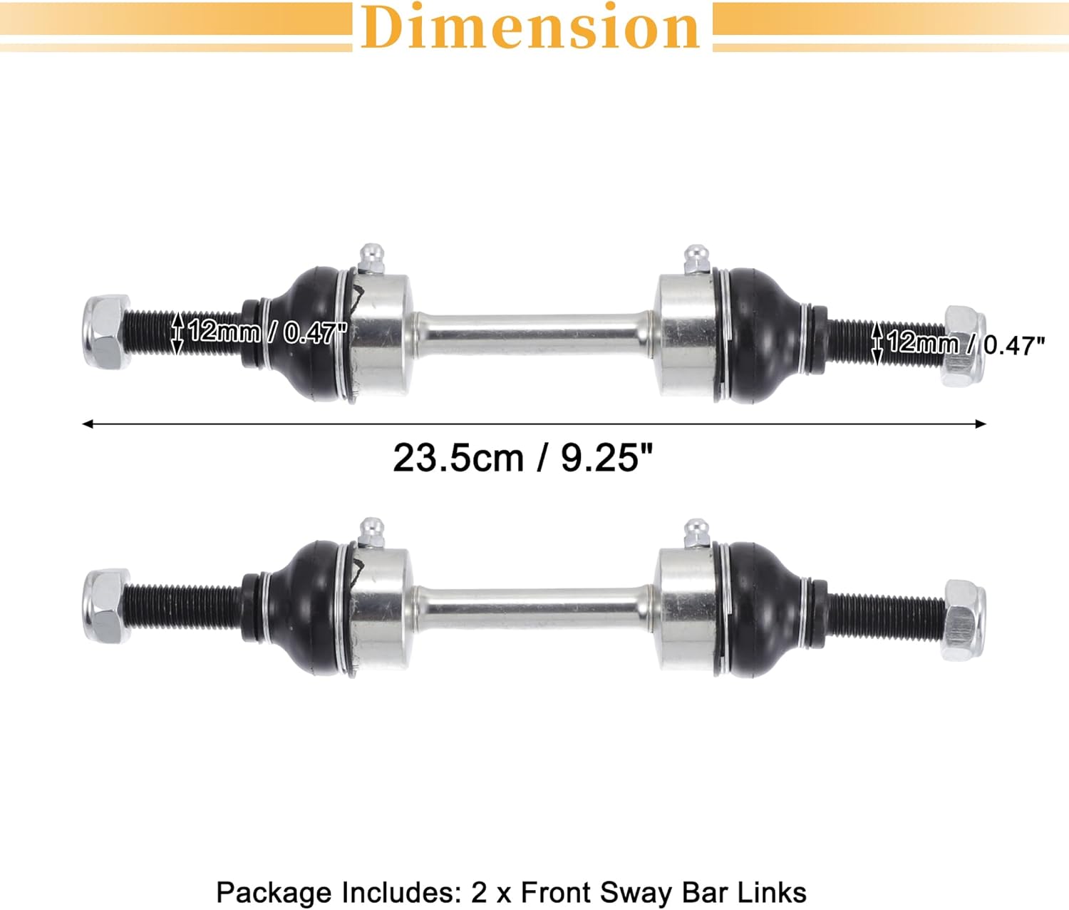 X AUTOHAUX 2pcs Front Sway Bar Links Stabilizer Link Kit for Ford F-550 Super Duty 2009-2018 for Ford F-450 Super Duty 2009-2019 Suspension Kit No.K750362