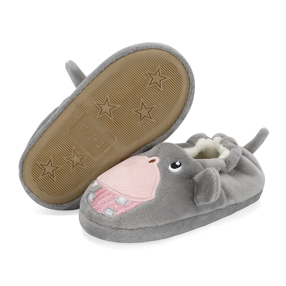 Lacoifa Chausson de Chouette pour Enfant garçon ou Fille Pantoufles Animaux en Tricot d'hiver antidérapants