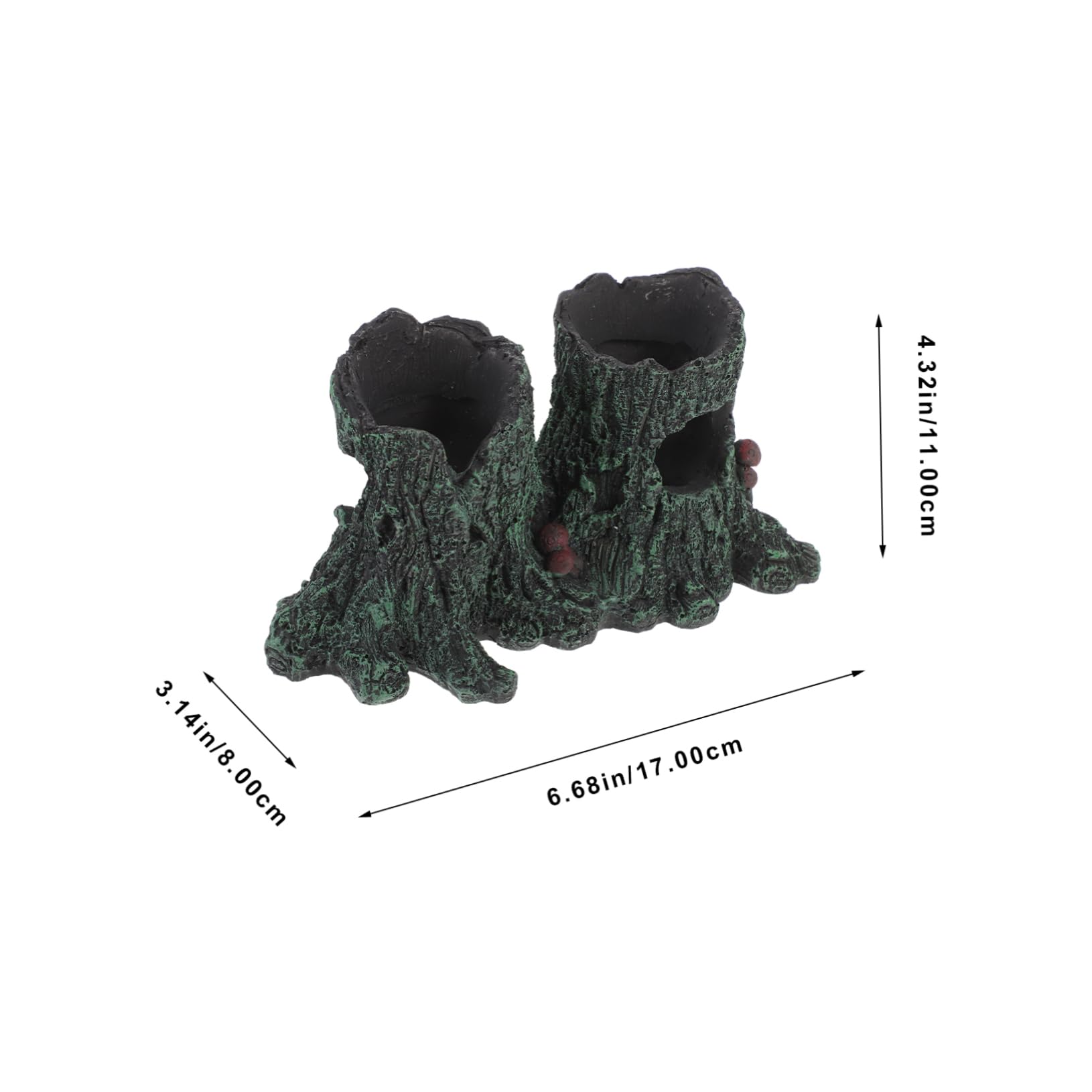 Happyyami Simulation Tree Hole Hiding Cave Lizard Hideout Bed Reptile Shelter for Pet