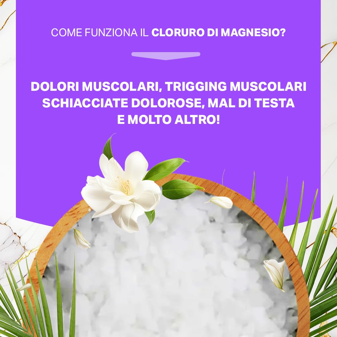 Cloruro di Magnesio Flakes I Magnesium Cloruro Puro in Fiocchi I Sale da Bagno Esaidratato I Magnesio in Polvere Naturale per Bagno e Benessere (8 kg (1er Pack))