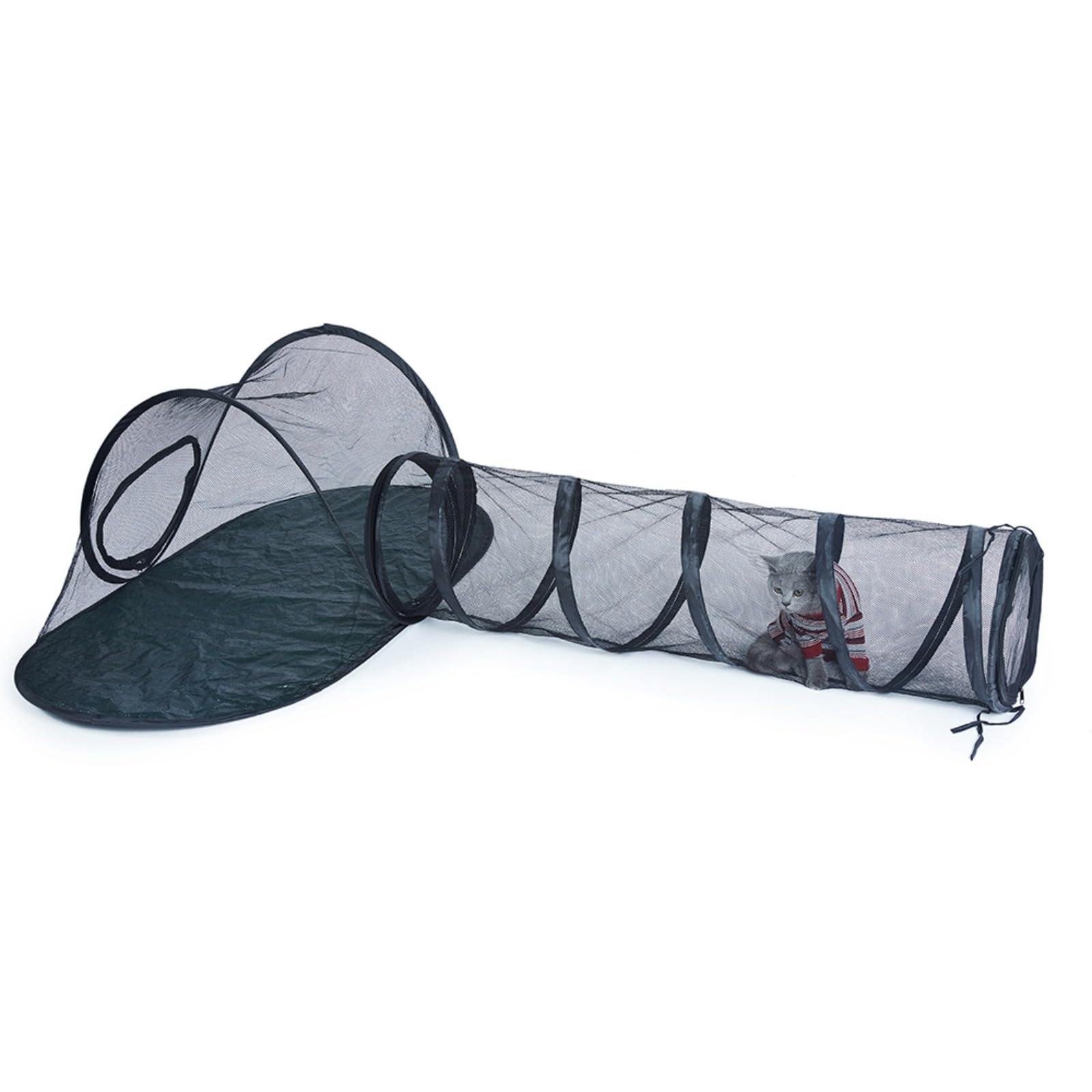 Tent de Chat,Pliable Chaton de Chat en Boîtier de Compagnie Tente de Chat Tunnel de Chat Extérieur Tente de Jeu d'intérieur Respirant Tente d'exercice Portable avec Sac de Transport