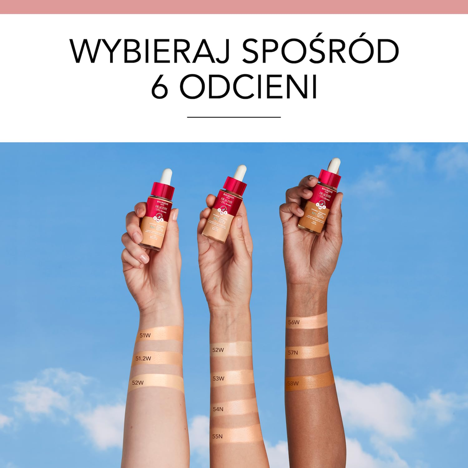 Bourjois Healthy Mix Serum Podkład, 54N - Beige, 30 ml