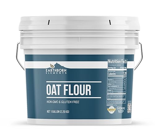 Miniatura 3 de Earthborn Elements Paquete de harina de avena y almidón de tapioca (cubos de 1 galón), molido fino, ingredientes versátiles, hornear y cocinar