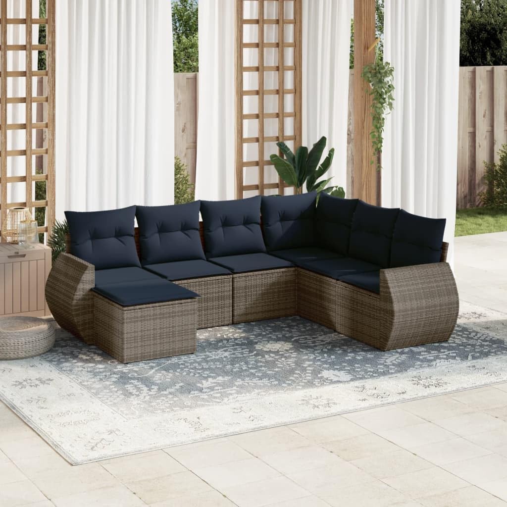 Poliratán Resistente para Patio terraza Gris 55x55x37 cm