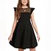 Girls Mesh Dress-ShtBlack-120