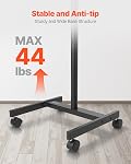 VEVOR Roulement TV Support, mobile TV Panier pour Écrans 17-55 pouces, Portrait au Paysage, Portable TV Stand avec roues 44 lbs pour salon, Chambre, Bureau, En plein air, Max VESA 200x200mm