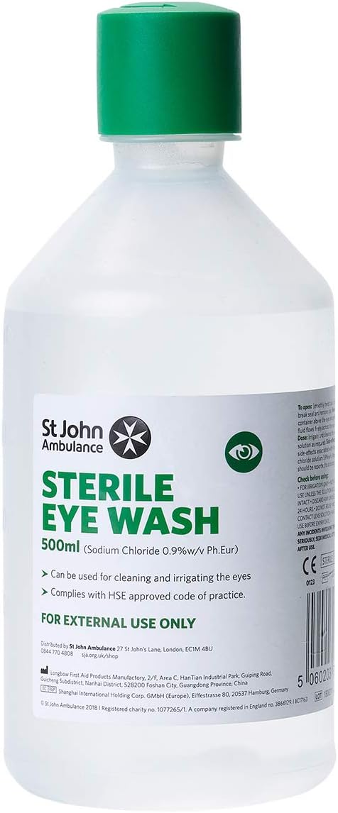 St John Ambulance 500ml Eye Wash Bottle