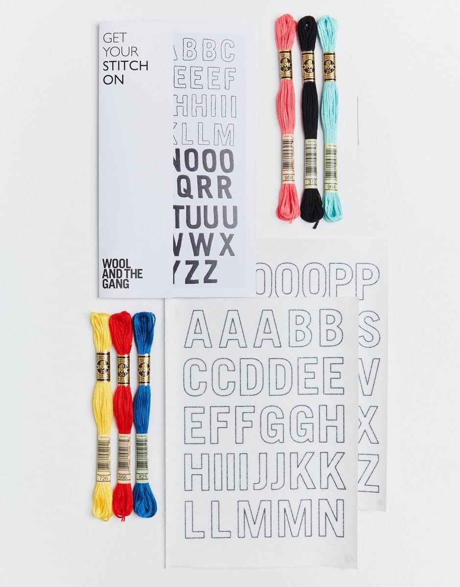 Wool and the Gang Word Up! Beginner Embroidery Kit
