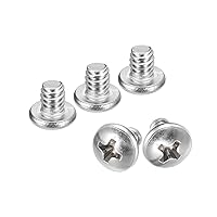 Vista 76 de uxcell Tornillos de máquina de cabeza redonda #10-32x1/2, tornillo de acero inoxidable 304 18-8, accionamiento Phillips, totalmente roscado, acabado