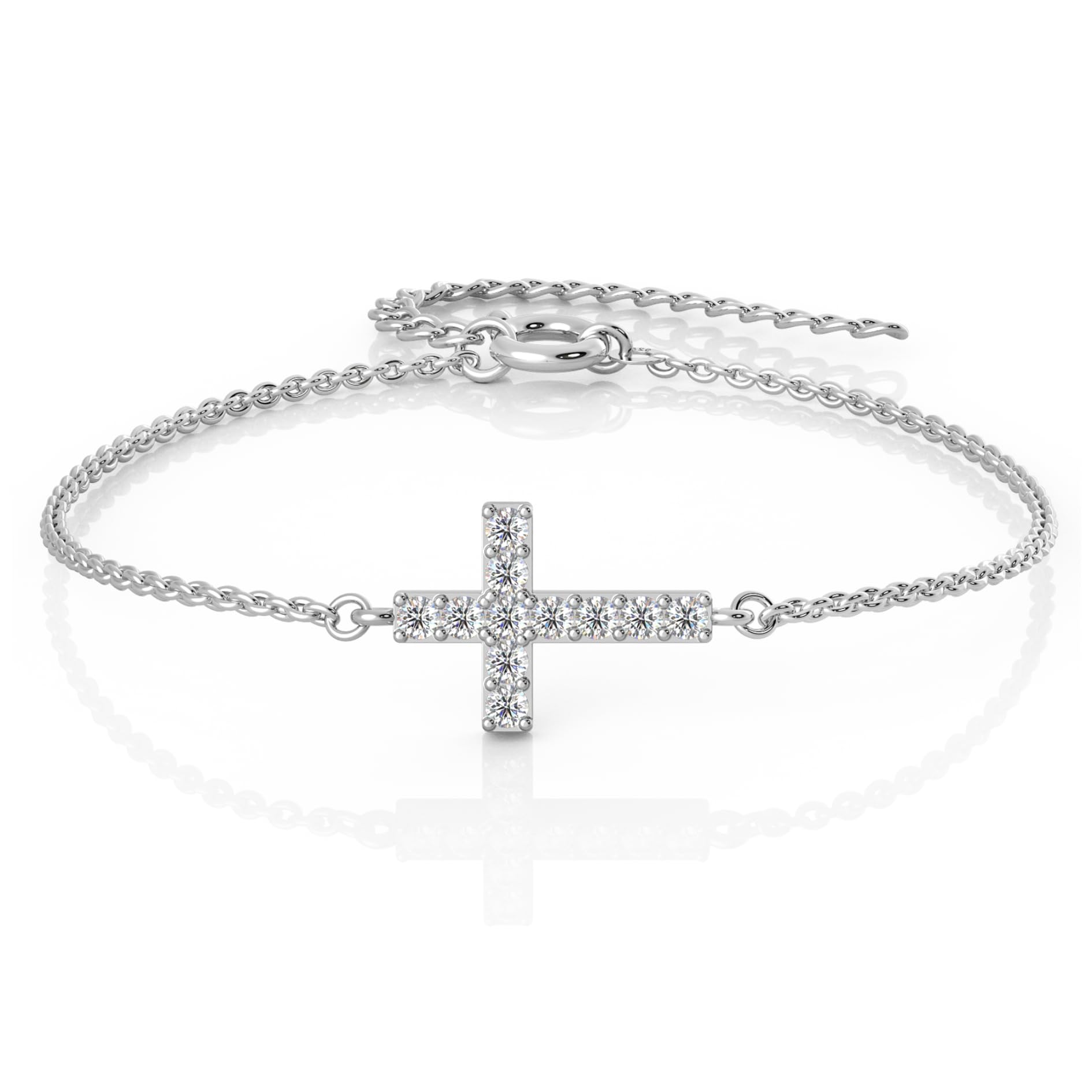 Verozi 925 Sterling Silver Minimalist Cross Bracelet for Women, Cubic Zirconia AAAAA Bracelet, Fine Jewellery Gifts for Women & Girls, Assured Purity & 6 Month Warranty* (B0CFL52MJG) Amazon Price History, Amazon Price Tracker