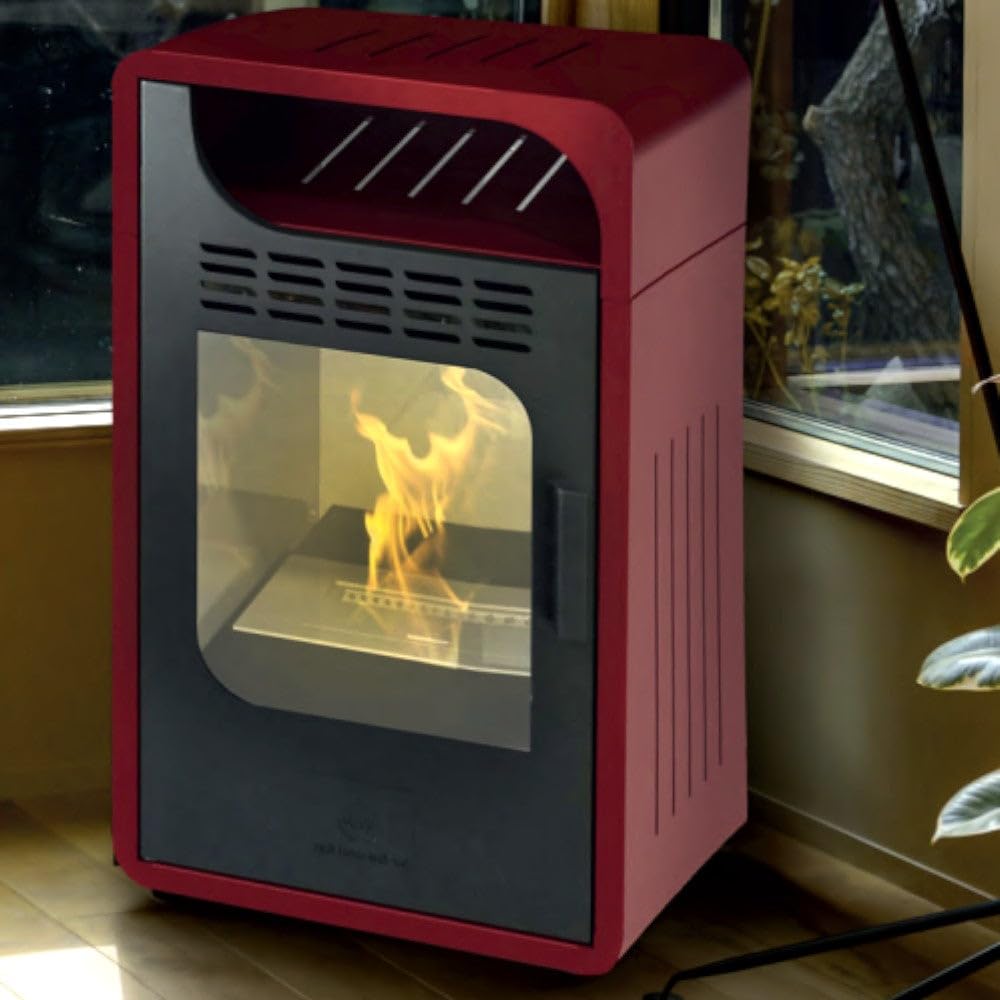Stufa a bioetanolo ventilata compatta adatta ad ambienti piccoli con funzione riscaldante per mezze stagioni e bruciatore certificato