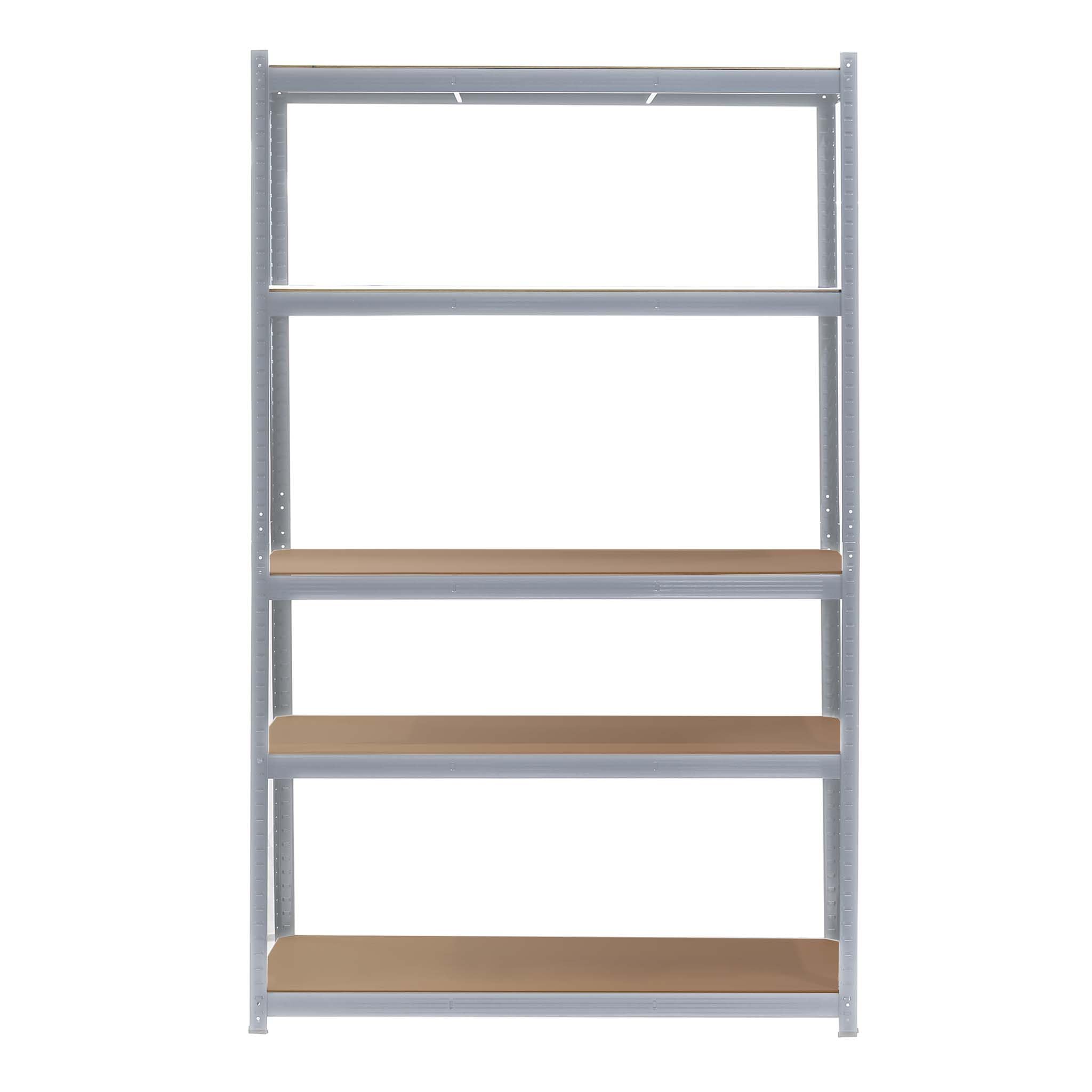 Wiltec Estantería para cargas pesadas zincada 120x60x204cm sistema de encaje 5 baldas 200kg/nivel