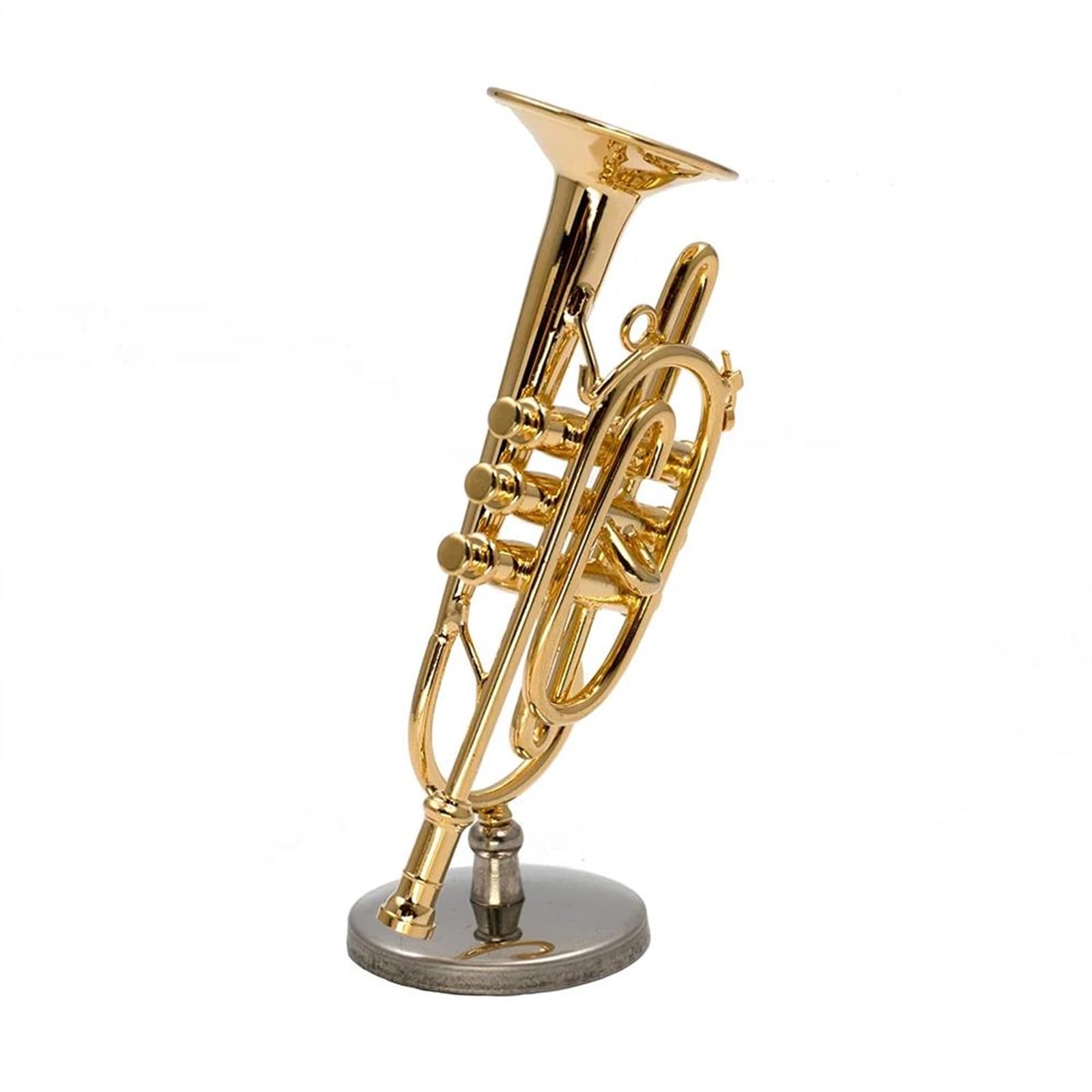 1 Pieza De Corneta De Cobre En Miniatura Modelo De Instrumento Musical En Miniatura Accesorios De Decoración De 8,5 Cm