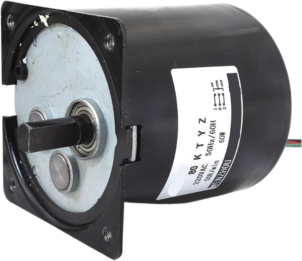 Motor 80KTYZ AC Motor 220V Motor Micro Slow Speed Machine 60W Permanent Magnet Motor Bracket 5RPM/10RPM(10rpm withBracket)