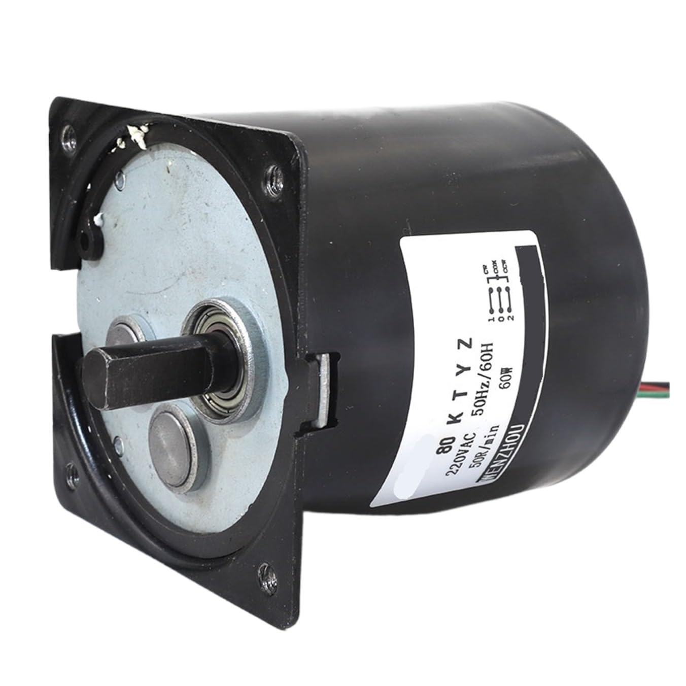 Motor 80KTYZ AC Motor 220V Motor Micro Slow Speed Machine 60W Permanent Magnet Motor Bracket 5RPM/10RPM(30rpm No Bracket)
