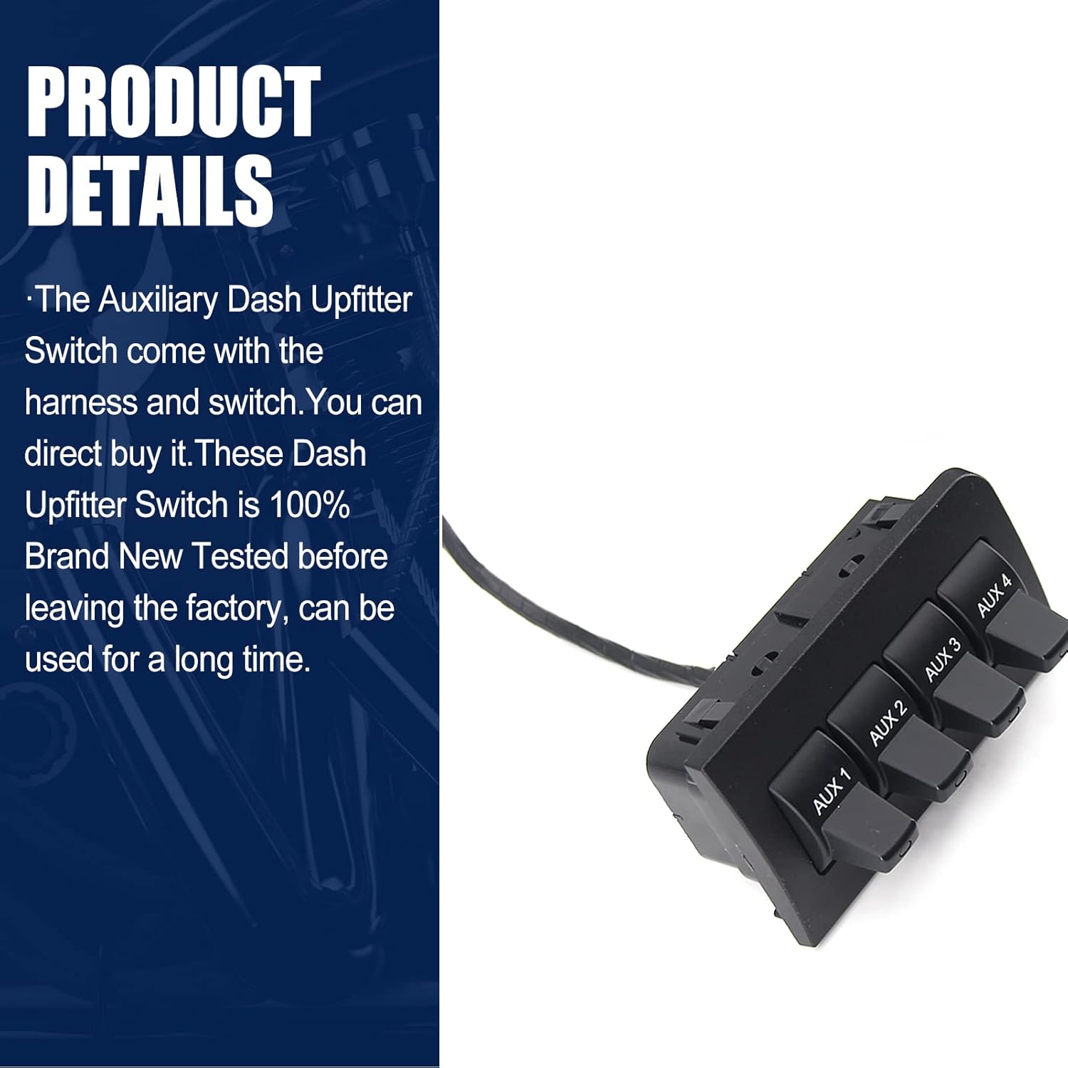 Auxiliary Dash Upfitter Switch Replacement for Ford F250 F350 F450 F550 Super Duty 2009-2016 Replace AL3Z13D730AA