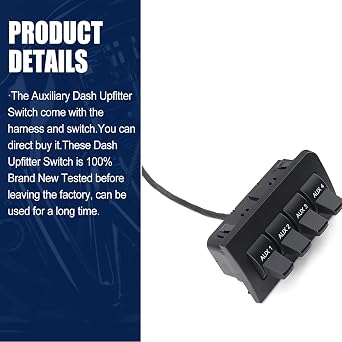 Auxiliary Dash Upfitter Switch Compatible with Ford F250 F350 F450 F550 | F550 Super Duty 2009-2016 Replace AL3Z13D730AA