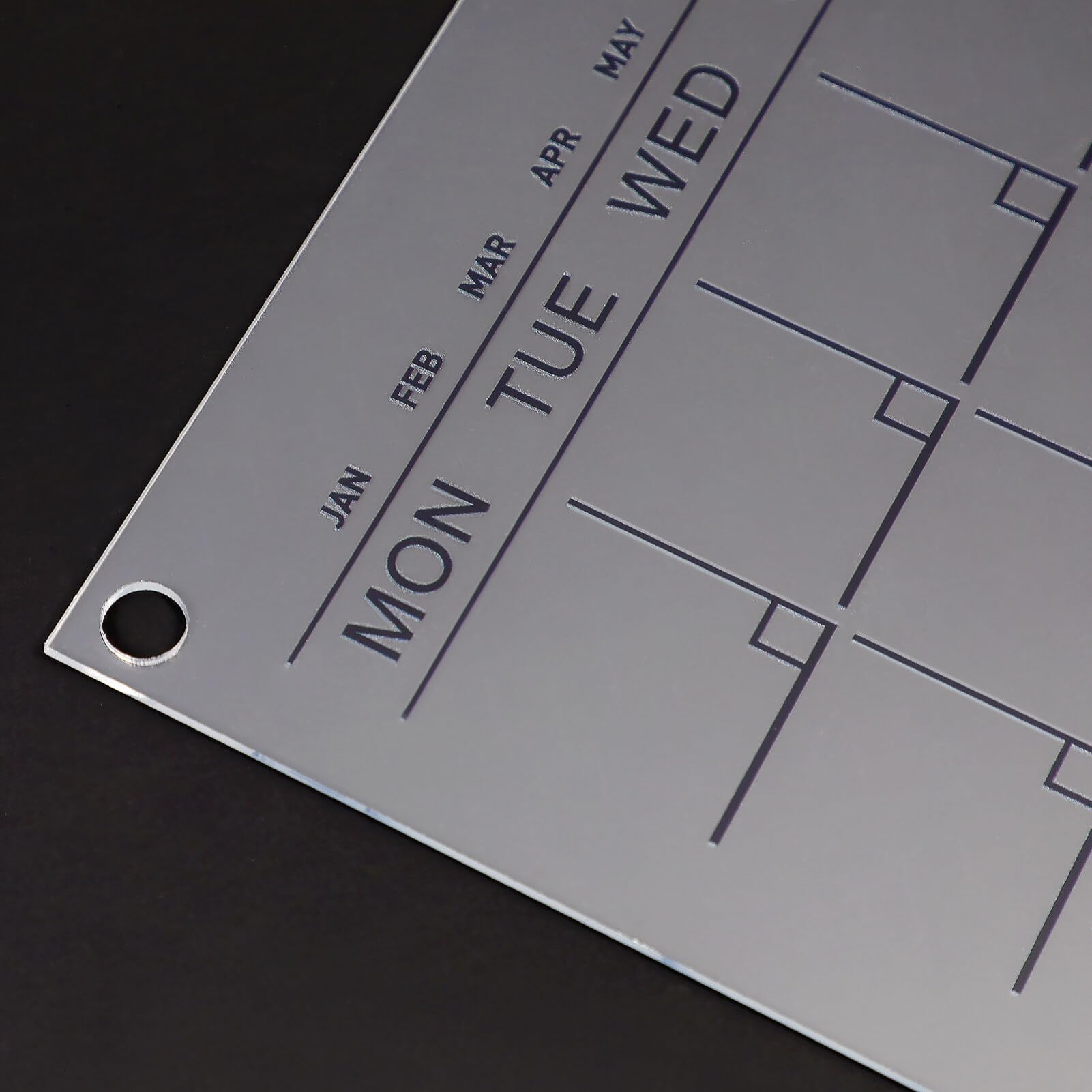 STOBOK 1 Set Acrilico Cancellabile a Secco Calendario Lavagna Trasparente a Parete Mensile Calendario Settimanale Pianificatore Giornaliero Memo Board Pianificatore Pasti Sezione Note