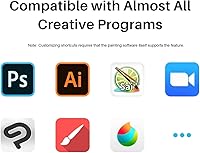 Vista 7 de HUION Keydial - Mini teclado programable Bluetooth con dial de 5 teclas anti-fantasma, 18 teclas personalizadas, teclado inalámbrico de acceso