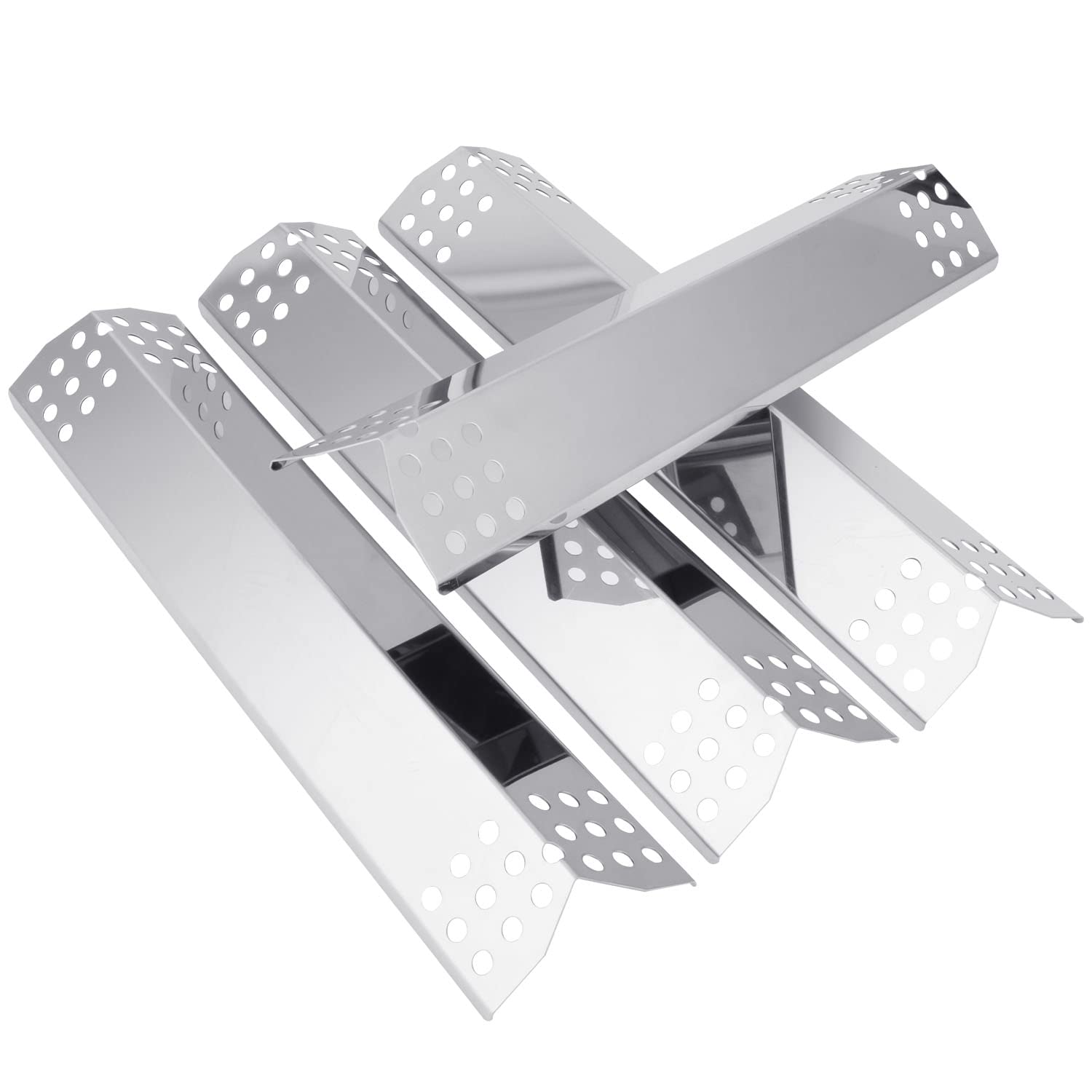 WELL GRILL 37cm Edelstahl Gasgrill Brennerabdeckung Heizplatte Flavorizer Bars Flammenverteiler für alle Burnhard Fred Series, Barbecook, Taino Red/Pro 4+1, Campingaz, Metro Tarrington House (4 Pack)