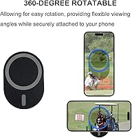 Vista 6 de Soporte magnético para teléfono para carrito de golf, compatible con iPhone 12, 13, 14, 15 / Plus/Pro, teléfono inteligente con funda Magsafe