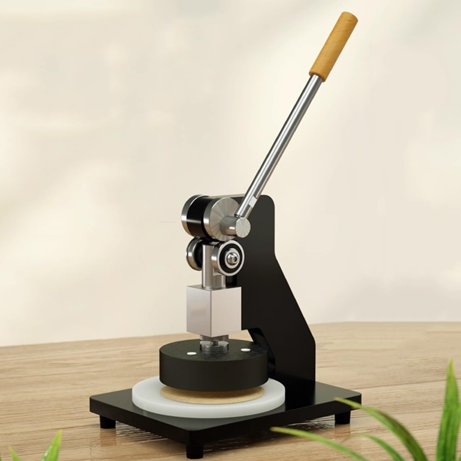 Coltello manuale per campionamento tessuto, taglierina per tappeti tessili con disco da 100 mq per pelle, carta e stoffa, strumento rotondo per campioni a pressione manuale per taglio di precisione