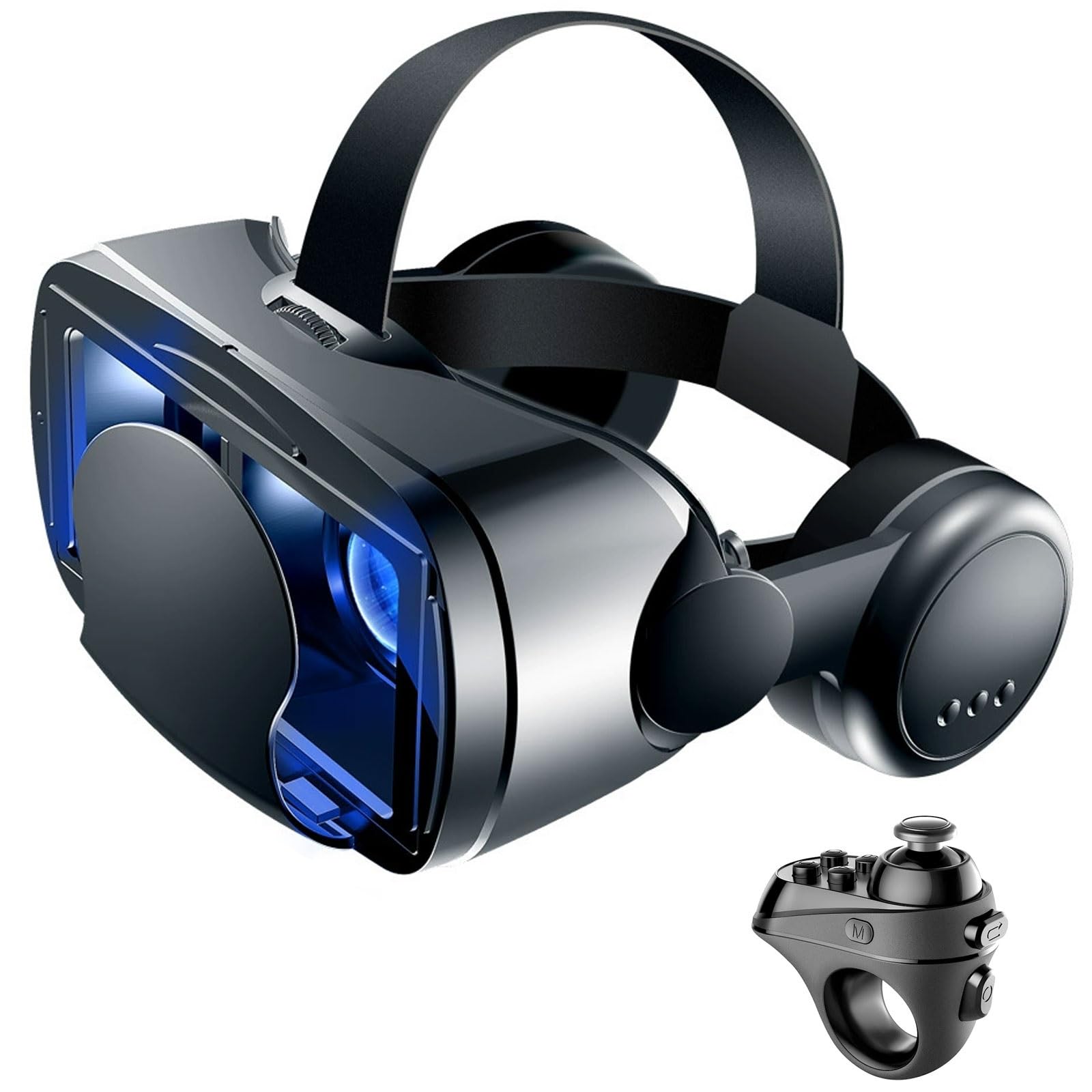 Casque VR, Casque Réalité 3D Virtuelle, Lunettes de Réalité Virtuelle 3D Compatible avec Smartphones Android/iPhone de 4,7 à 7,2 Pouces, Casque de Réalité Virtuelle pour Films Et Jeux(A)