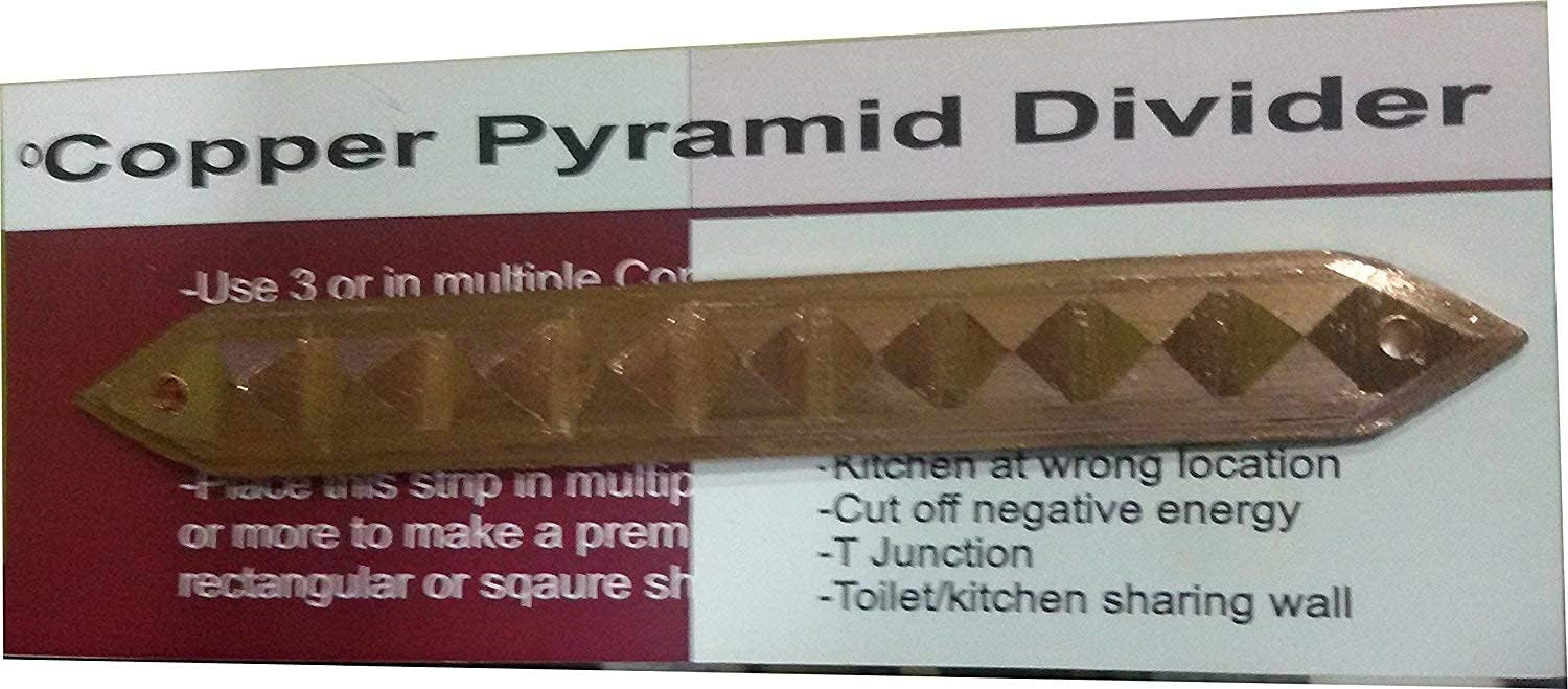 Copper Vastu Pyramid Divider Patti Strip 100x Powerful Vaastu Remedies for Toilet Defect, Dividing Space to Cure Vastu Defects