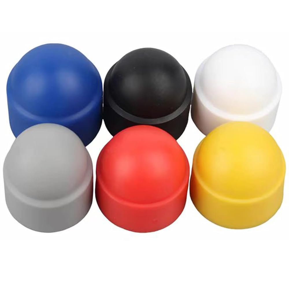 M18x26x32 Yellow Plastic Hex Nut Covers (50pcs) - Waterproof Protection & Rust Prevention view 3