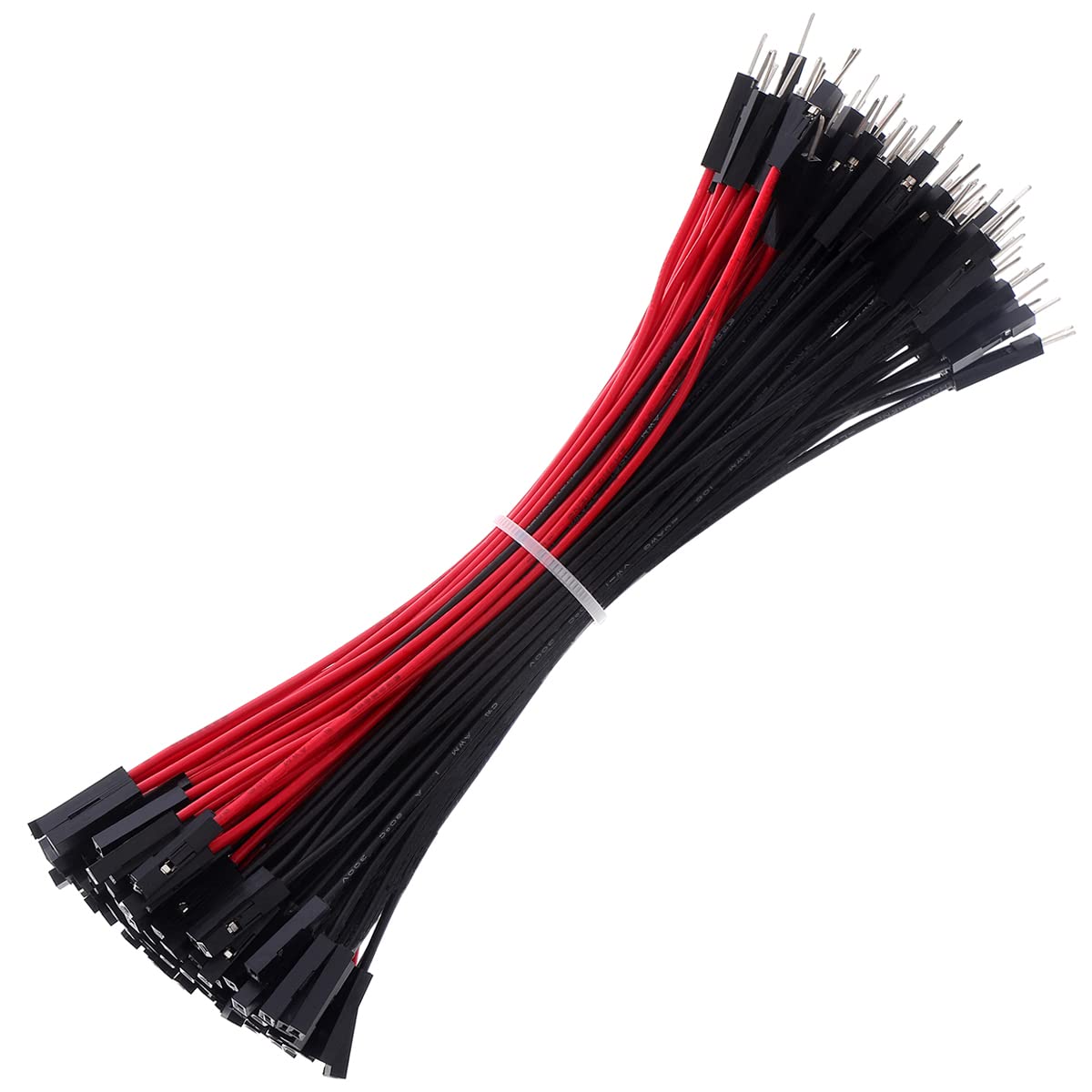 Breadboard Jumper Wires 20AWG, Bestlus Exclusives Male to Female Jumper Wires M/F 150mm Pack of 120 Square Head 0.1'' (15CM / 6'', M/F, Red x 60