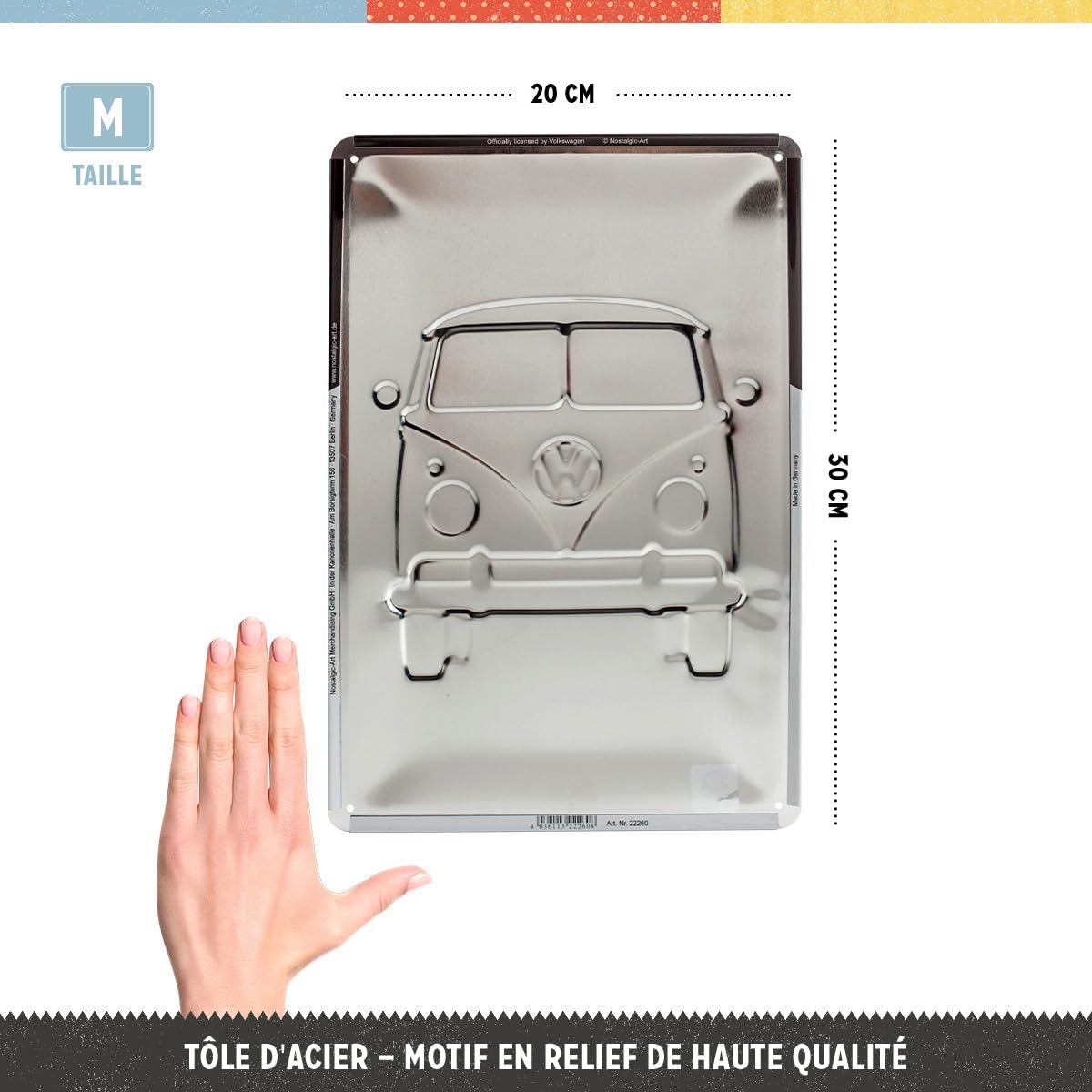 Plaque Métal Vintage Volkswagen VW - Déco Rétro 15x20cm Pour Fans Coccinelle Et Combi