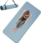 Tapis de yoga Non glissade double, 72'' x 32''' 7mm - Très large & Tapis de yoga épais avec sangle, professionnel TPE Tapis de yoga pour l'entraînement à domicile, idéal pour les femmes Hommes Enfants, Tapis de sport pour le yoga, Pilates et exercices au sol