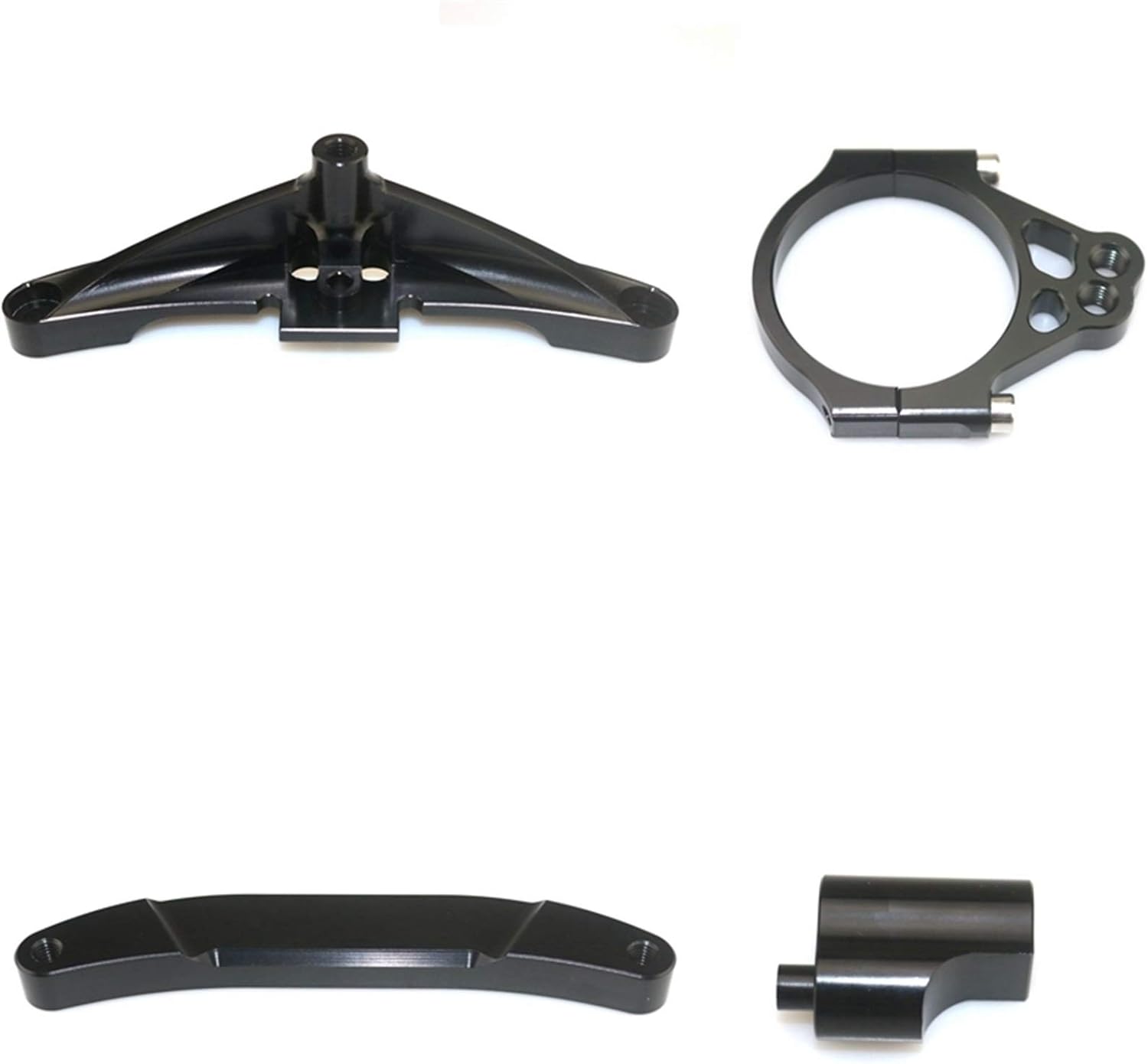 Motorcycle cnc Stabilizer Damper Complete Steering Mounting Bracket Suitable for most motorcycle models(Damper Gold)