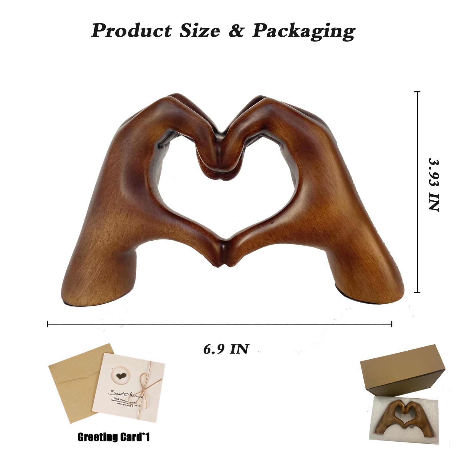 Wooden Heart ウッデンハーツ Amazon.com: YDLGJMCZ Heart Hands Sculpture Wooden Hearts Hand