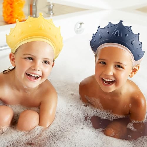 Miniatura 5 de NAIHOD Gorro de ducha suave y ajustable para bebé gorro de ducha de bebé para lavar el cabello gorro de baño de bebé protector de visera seguro para