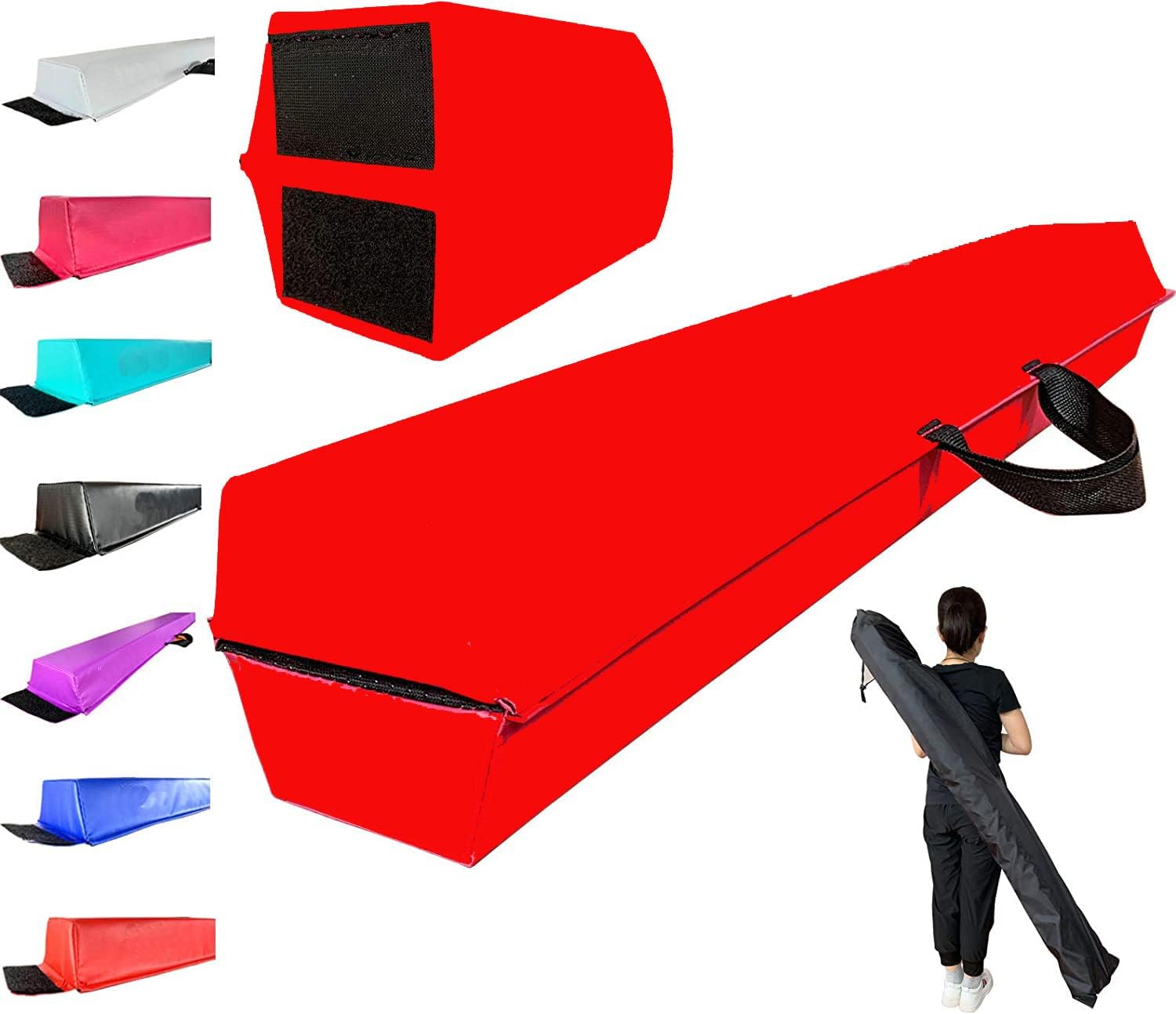 IRIS Flexi-Balance - 6 FT Foldable Gymnastics Beam for Home Gym Training (Red)