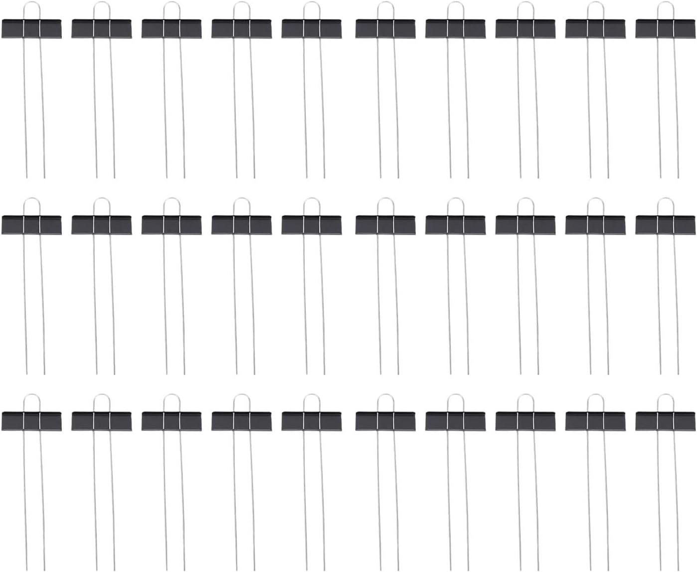 30Pcs Plant Labels, Galvanized Steel Garden Markers Reusable, Metal Tags for Plant Identification Potted Flower Beds Vegetable (Black)