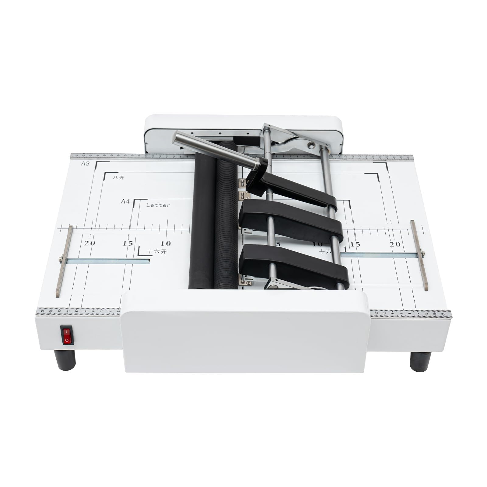 Heftbinde-Faltmaschine, 2-in-1 Papierordner Hefter, 60W mit Sichtfeld für Schulen, Druckereien, Büros