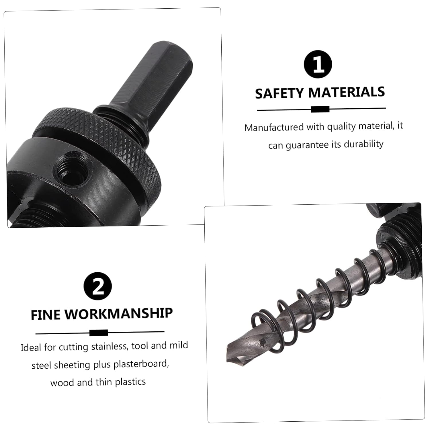 KALLORY Professional Bi Hole Saws Arbor with Pilot Drill Bit for Board Tube Durable Handle Slip Design System
