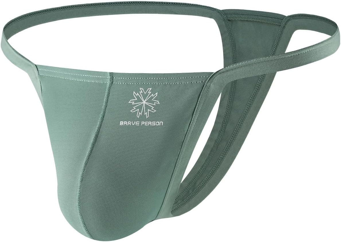 Mens Thong Comfortable T-Back Underwear, Micro Mesh G-string Moisture-Wicking Panties