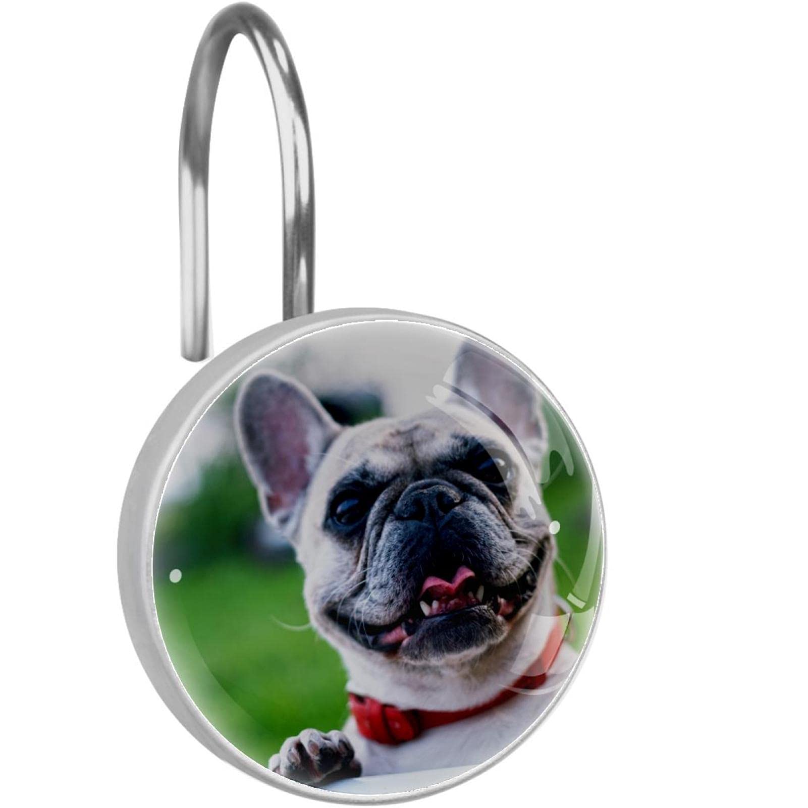 Crochets rideau de douche bouledogue en acier inoxydable haut de gamme