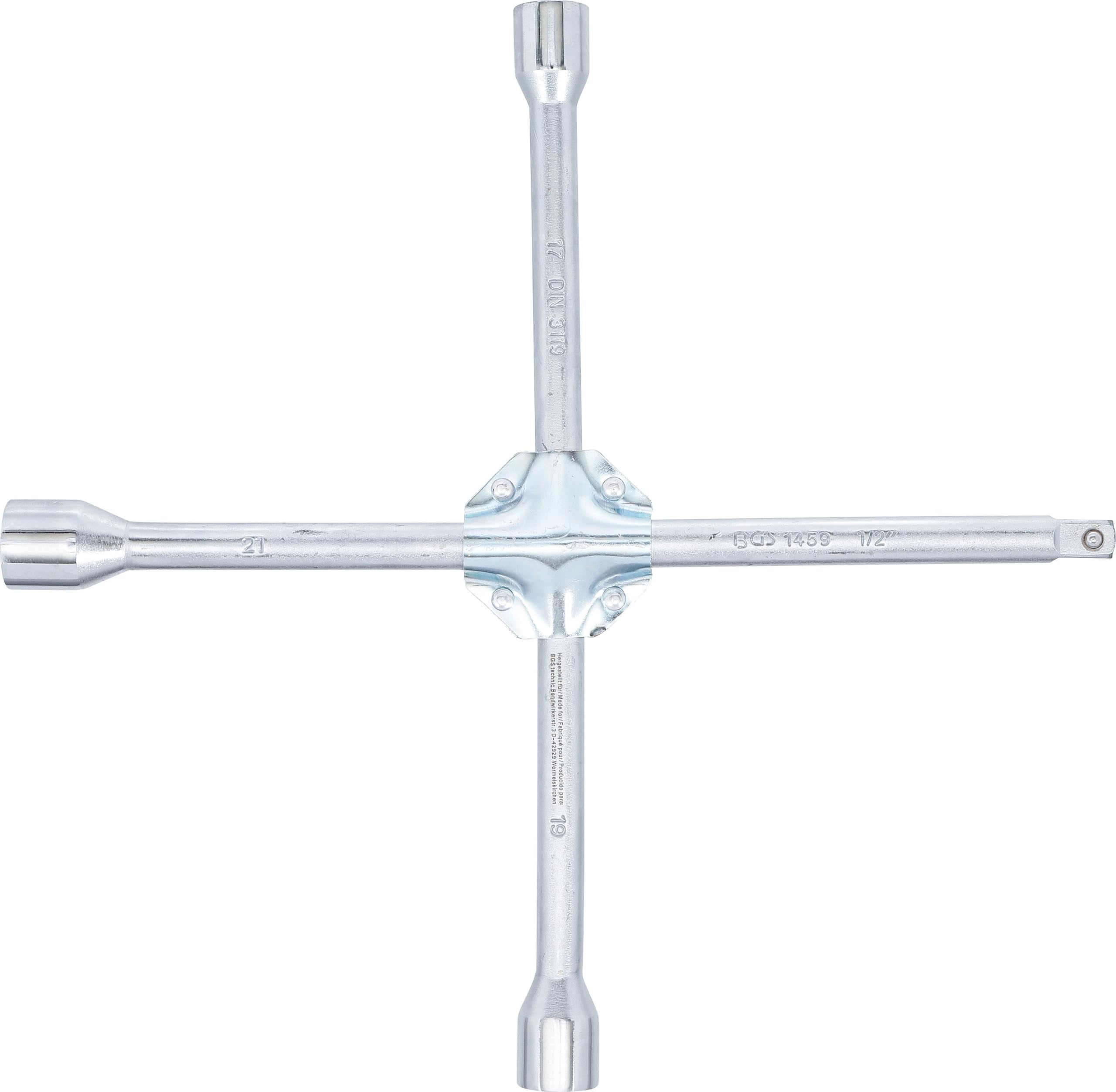 BGS 1459 Clé en croix VP pour les voitures 17 x 19 x 21 x 12,5 mm (1/2")