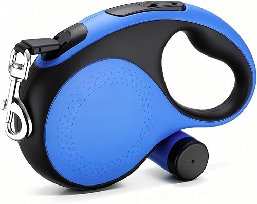 Segarty Correa retráctil de 26 pies para perros de hasta 110 libras, correa resistente para perro con soporte para bolsa de excrementos, plomo extra