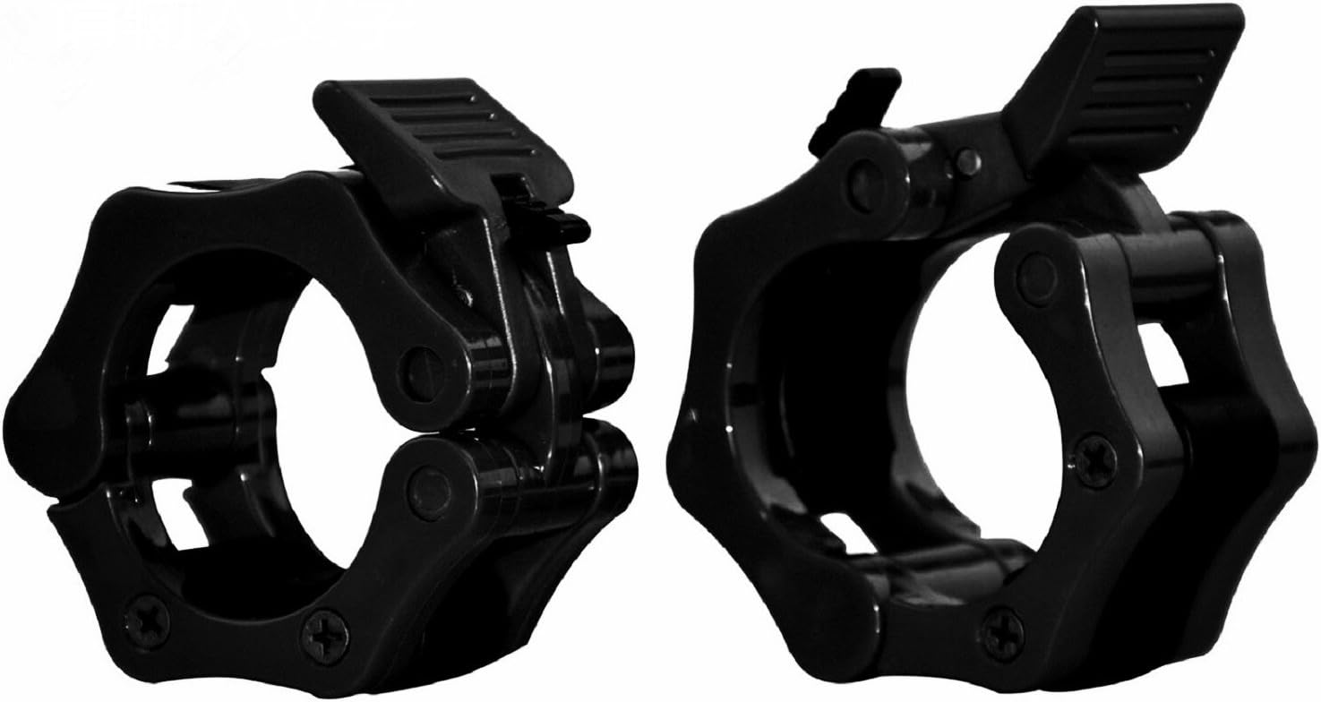 VMFTS 2" Barbell Collars Olympic Size Barbell Clamp Quick Released for Weightlifting Pro Crossfit Training,One Pair of Black